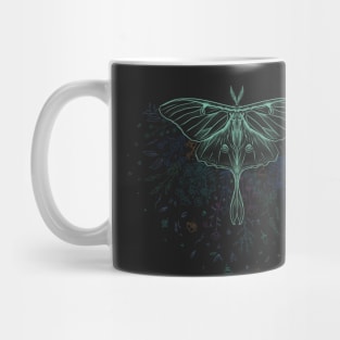 Luna moth wild flowers Mug